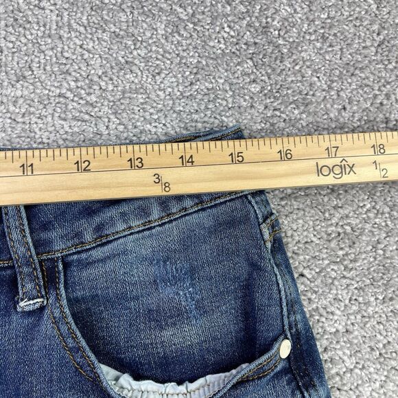 Judy Blue Jeans Women’s 13/31 Blue Wide Leg Crop High Rise Stretch Denim - Picture 9 of 13